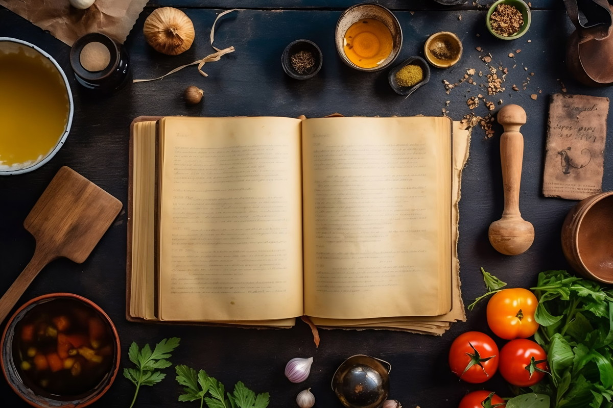 Os livros de gastronomia podem narrar a história de uma culinária específica ou trazer uma série de receitas de algum chef. 